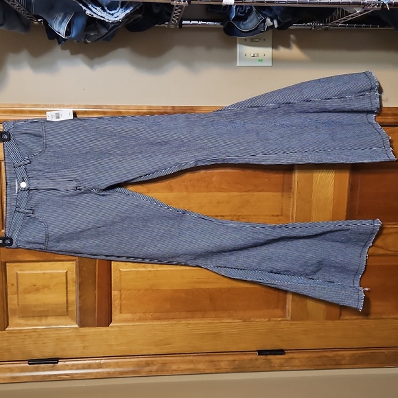 NWT Saints & Hearts Flare High-Rise Pinstripe Denim Jeans - Picture 4 of 14
